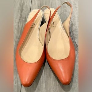 Emerson Fry Orange Leather Slingbacks Size 40